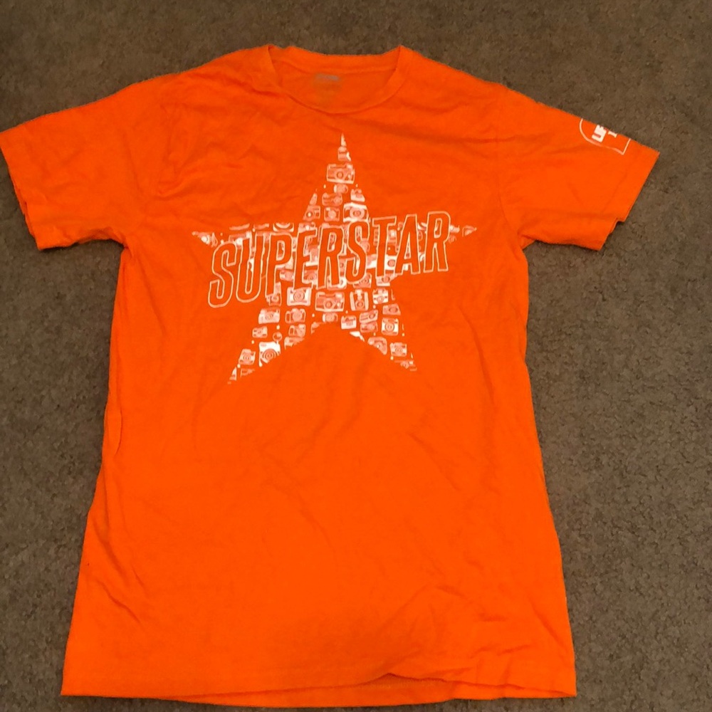 Orange patterned t-shirt